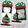 Big Dot of Happiness Holiday Plaid Trees - Buffalo Plaid Christmas Party Money and Gift Card Sleeves - Nifty Gifty Card Holders - 8 Ct - 3 of 4