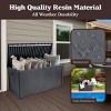 Storage Box - 113-Gallon Container for Patio Storage - Durable and Fade-Resistant Resin Deck Box - Outdoor Furniture by Pure Garden (Gray) - 3 of 4