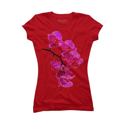 Junior's Design By Humans Orchid By jirkasvetlik T-Shirt