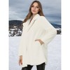 Allegra K Women's Lapel Collar Faux Fur Fuzzy Winter Long Overcoat with Pockets - 3 of 4