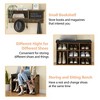 31.5 Inch Entryway Shoe Bench with Coat Rack,Cushioned Storage Seat & Cubbies,Hall Tree Wall Mount with Hooks, Blackboard & Extra Storage - 4 of 4