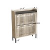 HDZNVF 2 Flip Shoe Cabinet, Multi-layer Shoe Rack, Modern Storage Cabinet, Natural and Black - 4 of 4