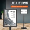 VEVOR Pedestal Sign Holder,11 x 17 Inch Vertical and Horizontal Adjustable Poster Stand,Heavy-Duty Floor Standing Sign Holder with Metal Base, Black - 3 of 4