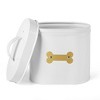 Park Life Designs 50 fl oz Cheshire Oval Dog Treat Canister Food Storage Container - White - 2 of 4