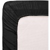 Home Mart Goods Black Luxury Extra Soft Deep Pocket Fresh Breathable Sheet Set - 3 of 4