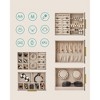 SONGMICS 5-Tier Jewelry Box with Glass Window Jewelry Storage Organizer with 3 Side Drawers & Big Mirror - 4 of 4