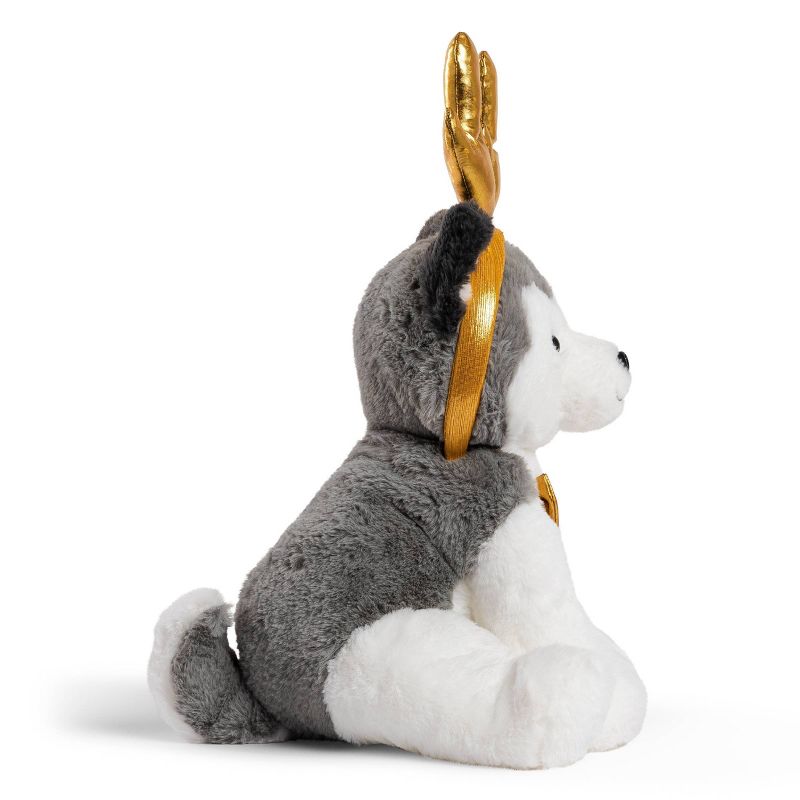 FAO Schwarz Cheers 4 Antlers Husky 12&#34; Stuffed Animal with Removable Wear-and-Share Ears, 4 of 11
