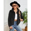 Women's Fleece Jackets Zip-up Jackets Coat Long Sleeve Jacket with Pockets - 2 of 4
