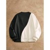 TIME HOLLOW Casual Asymmetrical Patchwork Crew Neck Long Sleeve Pullover Sweatshirt - 2 of 3