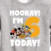 Girls' - Disney - Hooray I'm 6 Today Graphic Long Sleeve Fleece Sweatshirt - 2 of 4