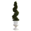 Nearly Natural Cedar Spiral with Urn (Indoor/Outdoor) - 2 of 2