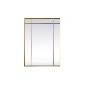 Elegant Lighting French Panel Wall Mirror 30x40 Inch In Brass - 1 of 4