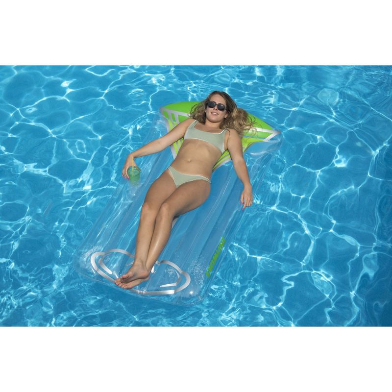 Swimline 5.5’ Inflatable Transparent 1-Person Swimming Pool Float - Green/Clear, 3 of 5