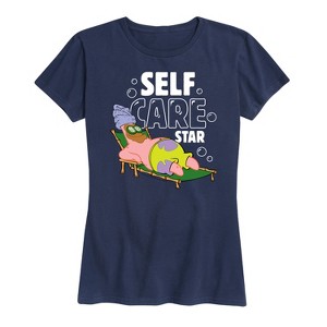 Women's - SpongeBob SquarePants - Patrick Self Care Star Short Sleeve Graphic T-Shirt - 1 of 4