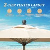 PAGED Rectangle Patio Umbrella Modern Market Umbrella with Lift, Tilt, Crank for Garden and Poolside, Umbrella Base Not Included - 2 of 4