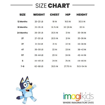 Bluey and Bingo Little Boys Raglan Pullover Swim Rash Guard Swim Trunks Blue 7-8 — фото 7