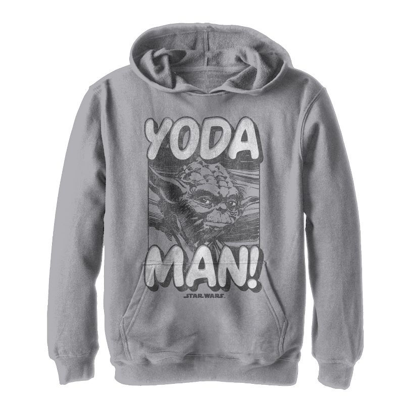 Boy's Star Wars Classic Yoda Man Pull Over Hoodie, 1 of 4