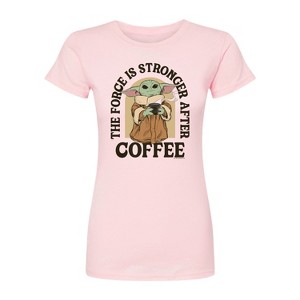 Women's - Star Wars - Force Stronger Coffee Fitted Graphic T-Shirt - 1 of 2