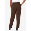 Jessica London Women's Plus Size Stretch Knit Crepe Straight Leg Pants - 3 of 4