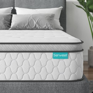 Serweet Cooling 8 inch 5-Zone Hybrid Mattress - Compatible with Platform Bed, Box Spring, or Slat Base - 1 of 4