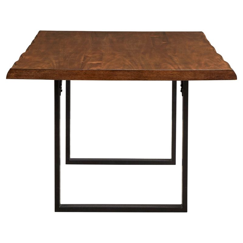 Hartwell Rustic Live Edge Wood and Metal Dining Table Brown - Inspire Q, 3 of 5