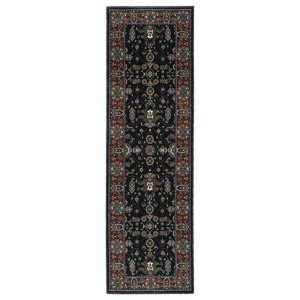 Oriental Weavers Vivian VI05A Navy/ Rust Indoor Area Rug - 2'3" x 7'6" - 1 of 4