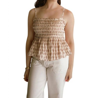 Women's Poplin Smocked Blouse - Jacquie The Label