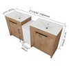 SEVOBAL Bathroom Vanities 72 Inch Freestanding Vanity with Ceramic Sink and Soft Closing Door for Bathroom, Brown, 71.8"*18.31"*34.25" - 3 of 4