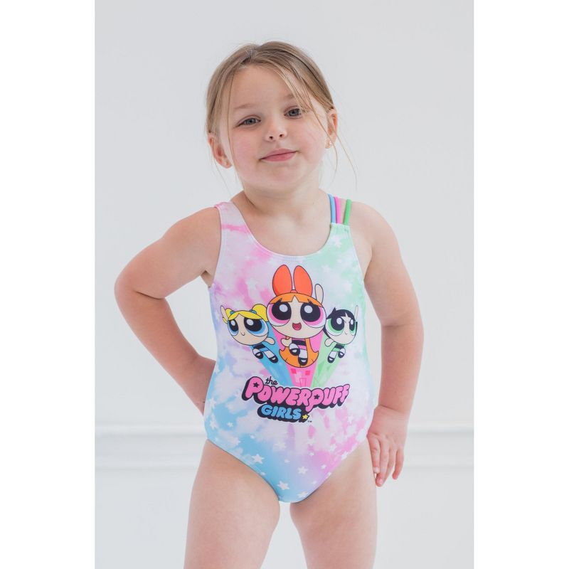 Powerpuff Girls Blossom Bubbles Buttercup One Piece Bathing Suit Toddler, 2 of 7