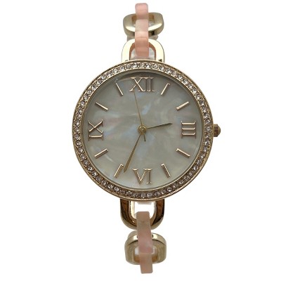 Pink Bracelet Style Metal and Tortoise Women Watch : Target