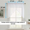 HLC.ME Isabella Floral Rod Pocket Lace Short Cafe Swags for Small Windows - Set of 2 - 2 of 4
