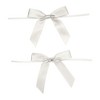 Juvale 100 Pack Silver Pre Tied Satin Bows for Crafts, Party Favors, Goodie Bags, Baked Goods Packaging, 3 in - 4 of 4