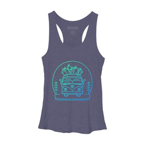 Women's Design By Humans Christmas Van By VEKTORKITA Racerback Tank Top - 1 of 3