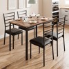 Dining Table for 4, Small Table and Chairs Set of 4, Dinette Set for4, Square Dinner Table Set, 5 Piece Kitchen & Dining Room Sets for Small Space - 4 of 4