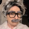 4E's Novelty Old Man Costume 10 Pcs Set for Kids ages 3-14 Years - 100 Days of School Costume for Boys Dress Up Accessories Includes Wig Cane - 4 of 4