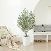 DR.Planzen 72" Artificial Olive Tree - 6FT UV Resistant Fake Plant with 15.7" Tall Planter Planter for Indoor House Plants & Tall Floor Decor - 2 of 4