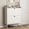 Hommoo 12 Pair Flip Down Shoe Storage White - 2 of 4