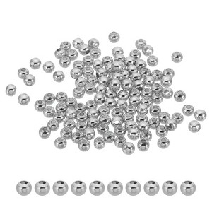 Unique Bargains Metal Round Jewelry Making Gold Filled Spacer Beads 100 Pcs - 1 of 4