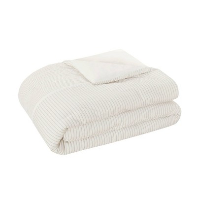 Ivory King Microfiber Seersucker Comforter Set with Shams