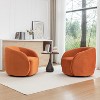SEYNAR Modern Glam Velvet Upholstered 360 Degree Swivel Accent Armchair Set of 2 - 4 of 4