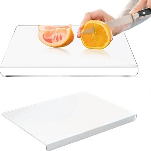 Acrylic Cutting Boards for Kitchen Counter  Clear Cutting Board with Lip Multi-Functional Transparent Chopping Board for Home Kitchen - 1 of 4