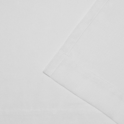 Set of 2 (63"x50") Belgian Sheer Hidden Tab Top Curtain Panel White - Exclusive Home: Mid-Century Modern, OEKO-TEX Certified