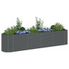 vidaXL Garden Raised Bed PP Anthracite 16.9"x16.9"x13.8" - 2 of 4
