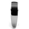Slickblue Men’s Modern Inlay Ring, Black Epoxy Rectangle on Silver Band, Lightweight Stainless Steel, 8–13 - 4 of 4