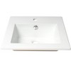ALFI  ABC801 White 17Inch Square Drop In Ceramic Sink with Faucet Hole - 2 of 4