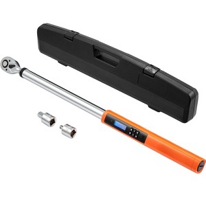 VEVOR Digital Torque Wrench, 1/2" Drive Electronic Torque Wrench, Torque Wrench Kit 25-250ft.lb/34-340n.m Torque Range Accurate to ±2%, Orange - 1 of 4