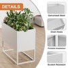 47x18x18 Inch Metal Planter with Shelves & Drainage – Indoor/Outdoor Use for Tall Plants, Flowers, Shrubs - 3 of 4
