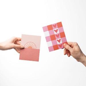 Love/Valentine's Assorted Greeting Card Pack (3ct) "Sunshine Valentine, Heart Plaid , Love Ferris Wheel" by Ramus & Co - 1 of 4