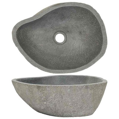 VidaXL Basin River Stone Oval (14.6"-18.1")x(11.4"-14.2")