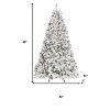 HomeRoots 4' White Pre Lit Full Flocked Fir Christmas Tree - 3 of 4